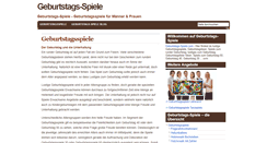 Desktop Screenshot of geburtstags-spiele.com